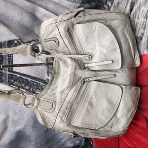 Abra gray leather bag